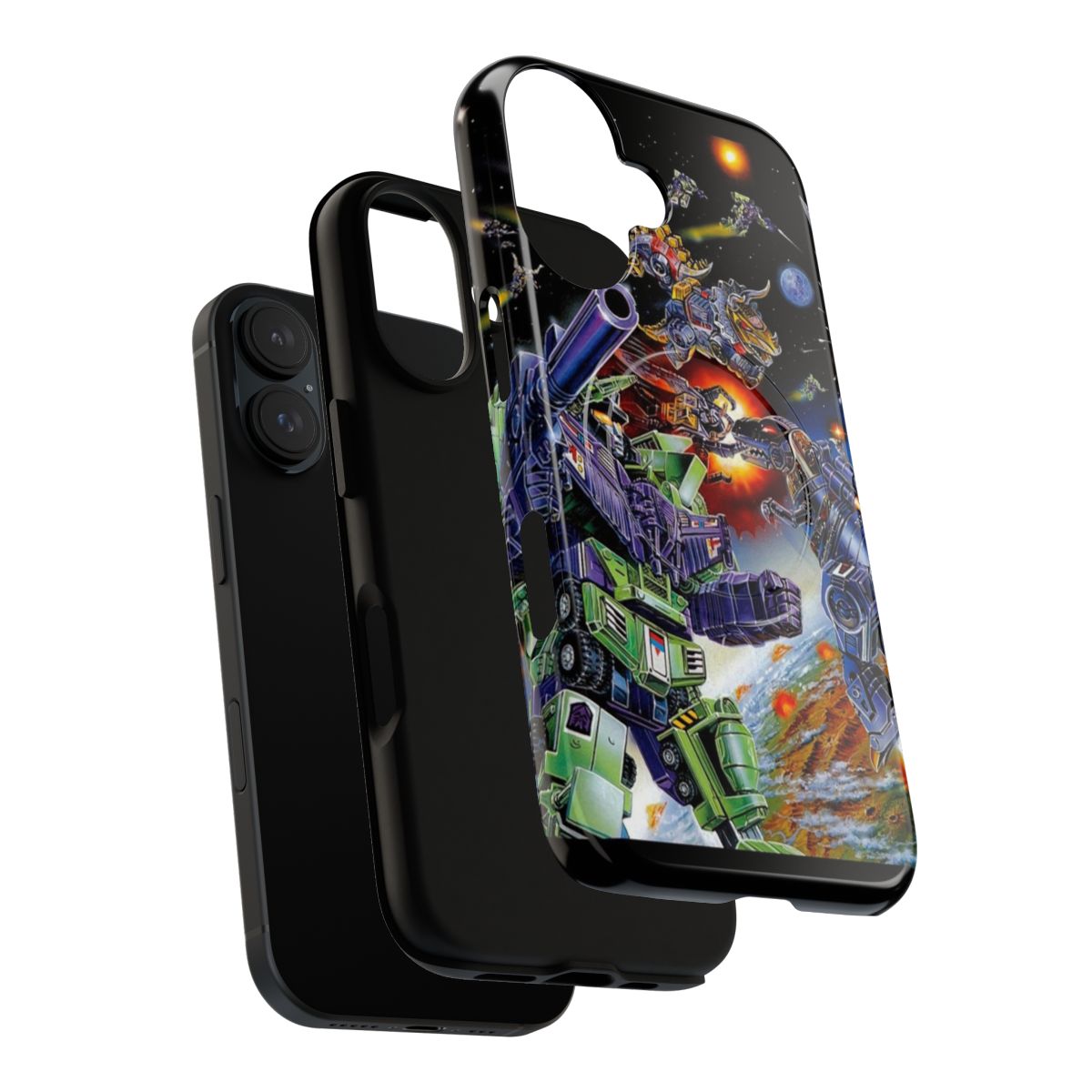 Retro G1 Transformers-inspired magnetic tough phone case - Layers