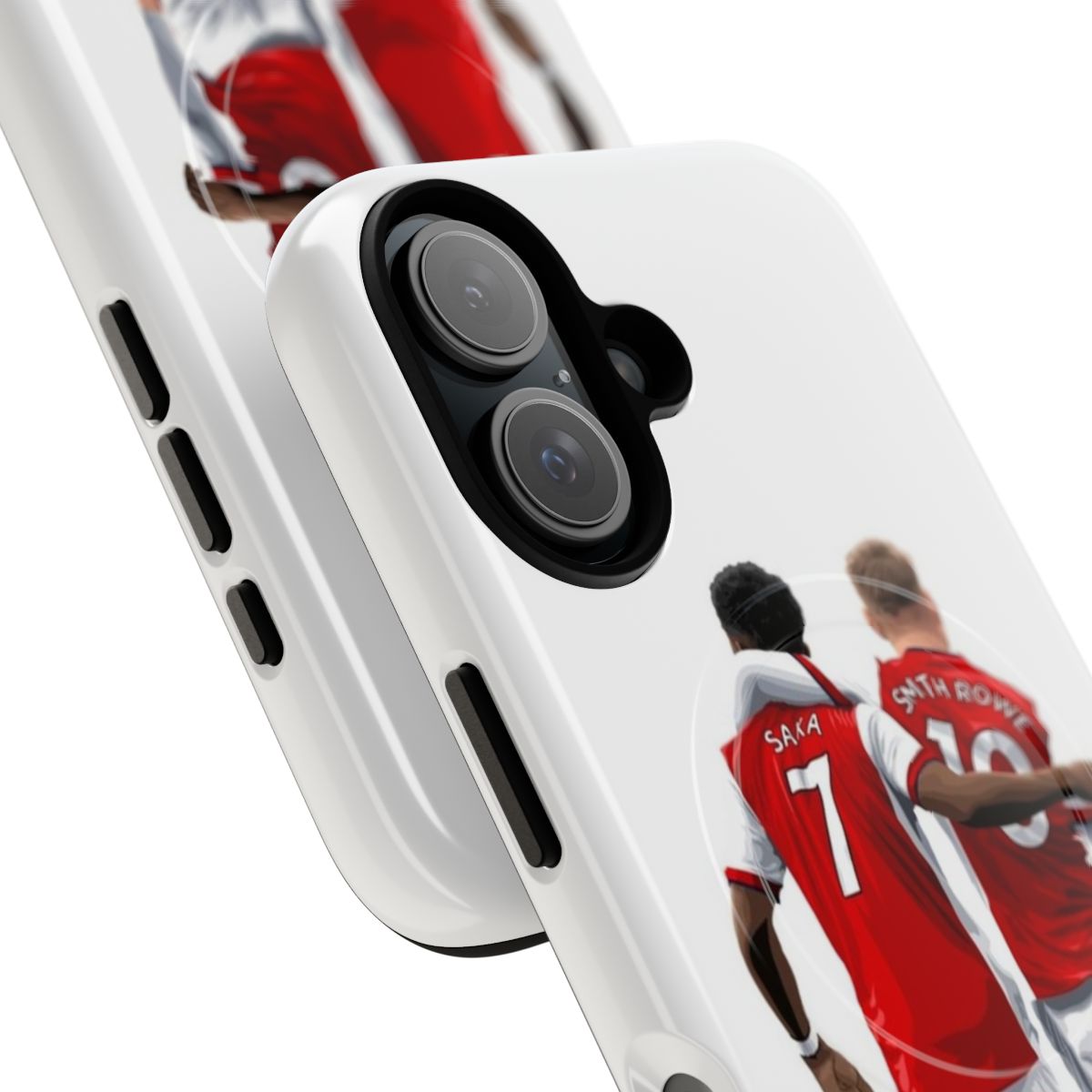 Bukayo Saka and Emile Smith Rowe inspired Arsenal FC-themed phone case - Detail