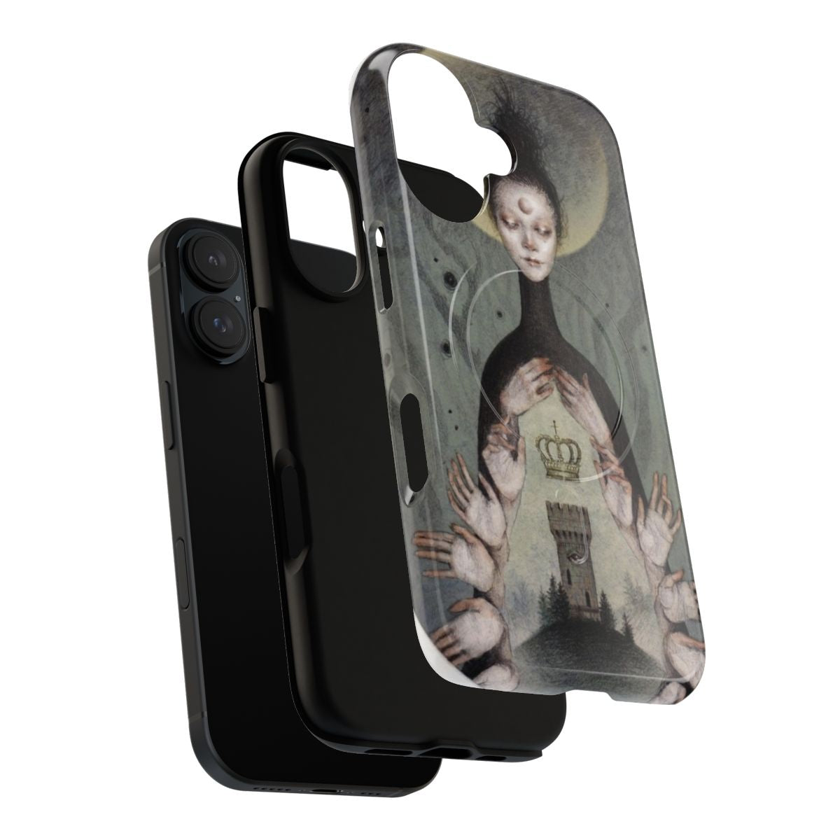 Divinity is Within Us Magnetic Tough Phone Case with Mystical, Cosmic, and Spiritual Design - Layers