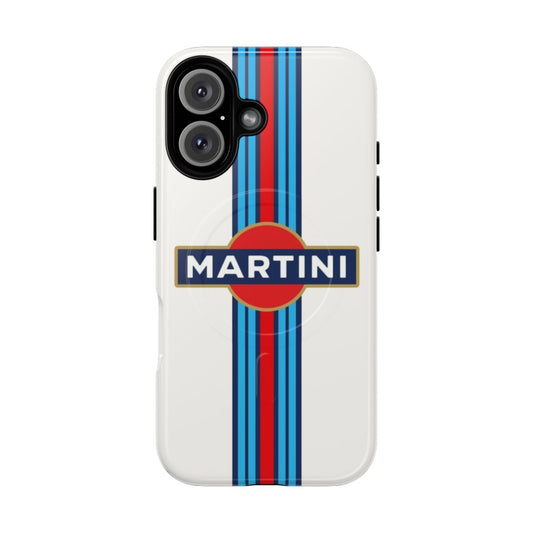 Martini racing-inspired magnetic tough phone case