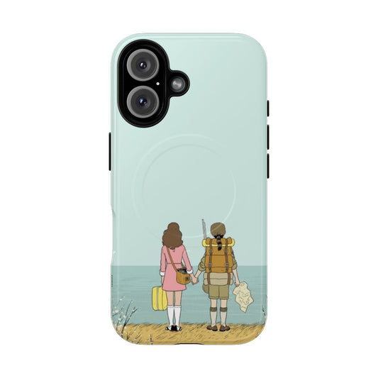 Magnetic tough phone case featuring designs inspired by the films of acclaimed director Wes Anderson.