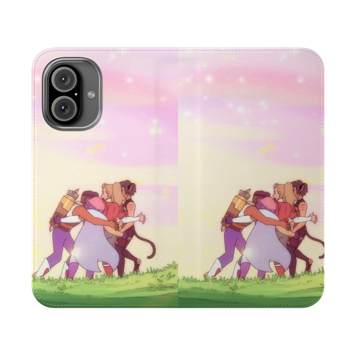 Image of a flip cover phone case featuring characters from the popular show She-Ra and the Princesses of Power.