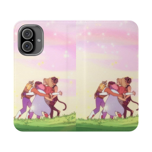 Image of a flip cover phone case featuring characters from the popular show She-Ra and the Princesses of Power.