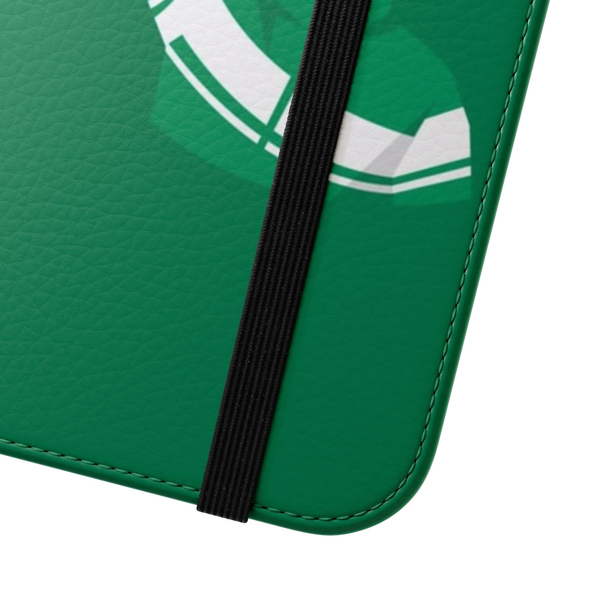 Colorful flip cover phone case design featuring Celtic FC ultras and fan imagery - Close Up