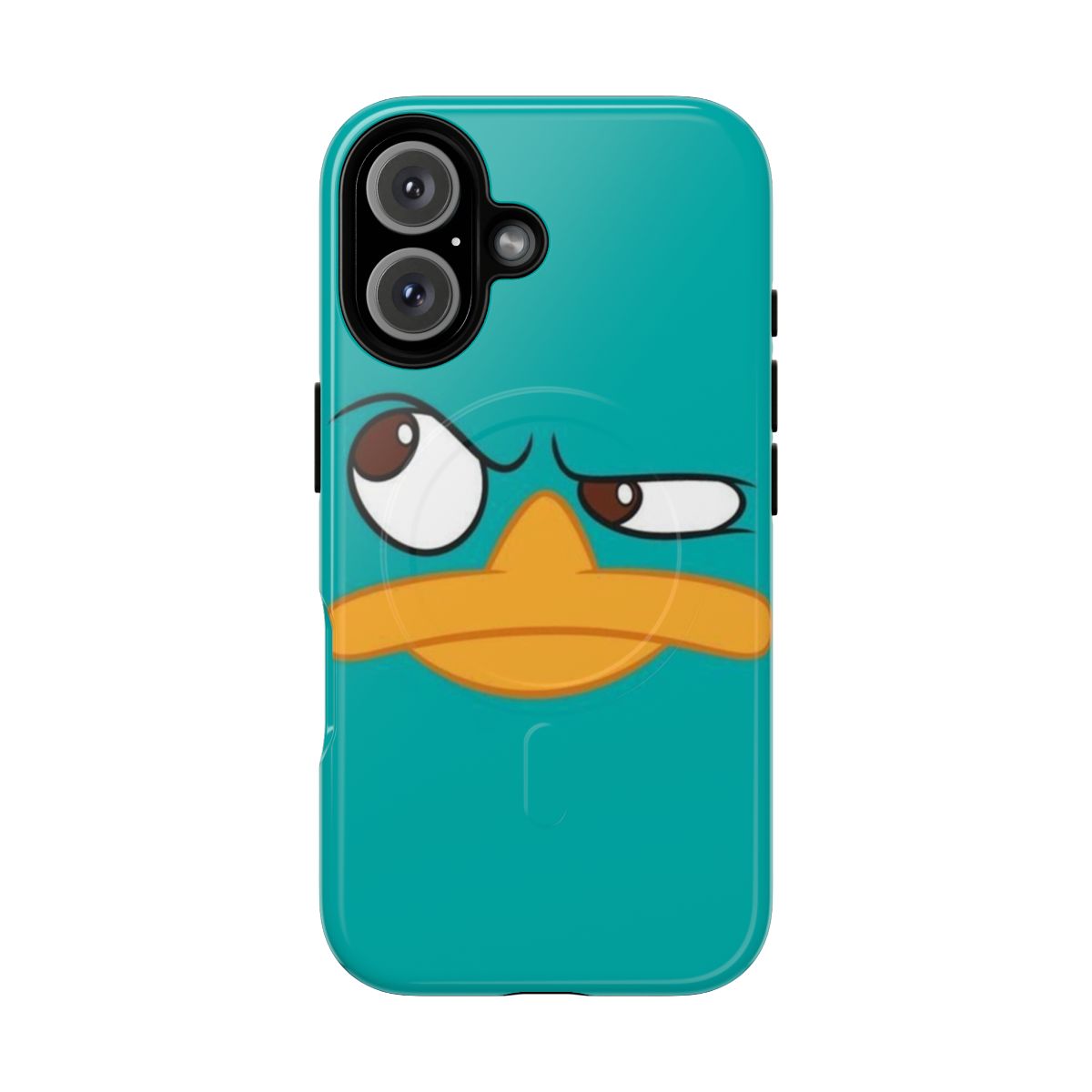 Magnetic tough phone case with Perry the Platypus design