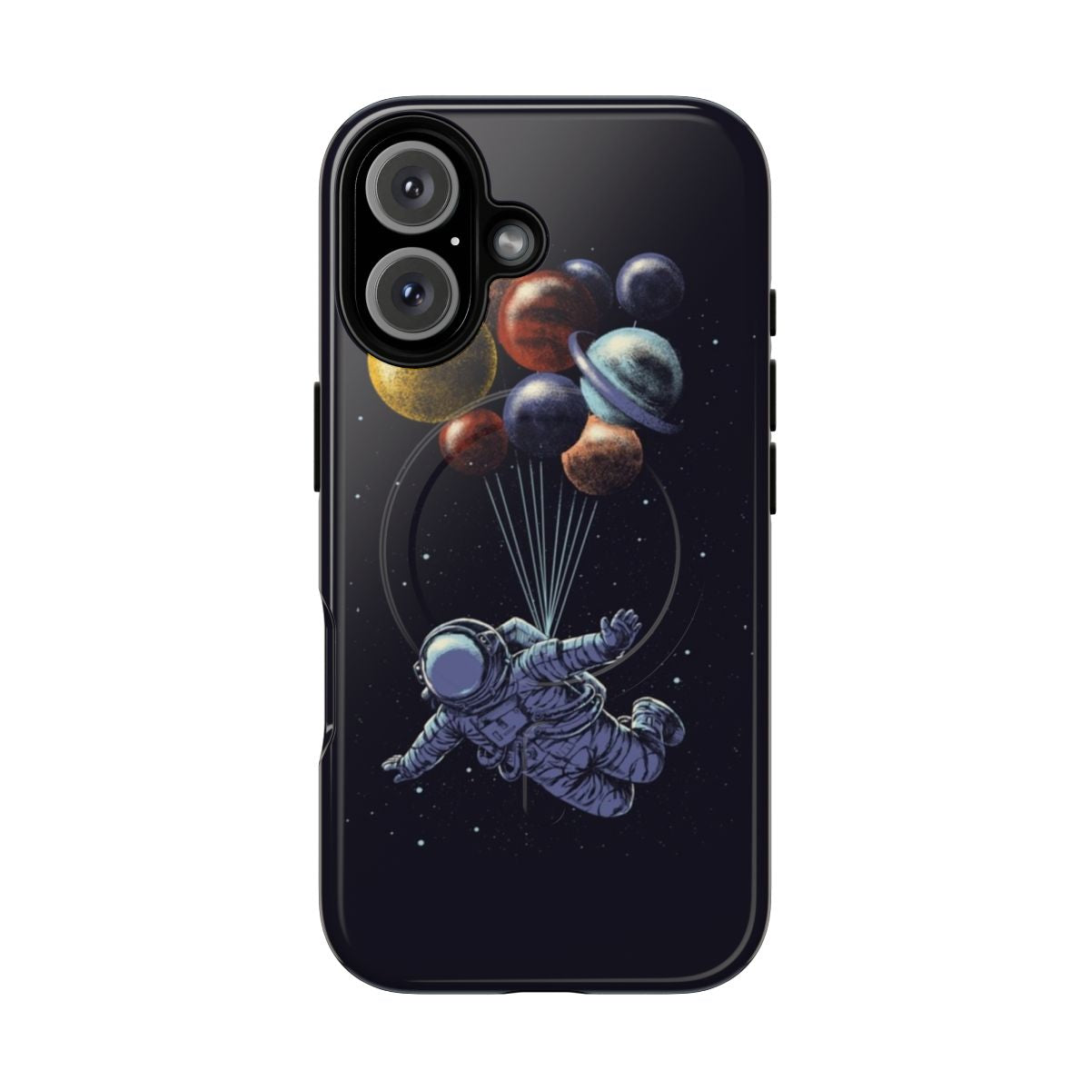 Colorful abstract space-themed magnetic phone case