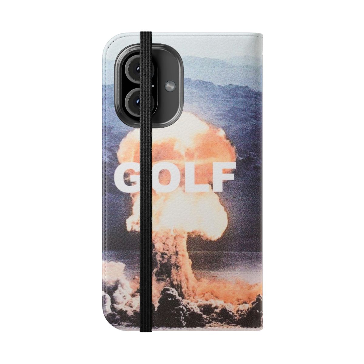 Golf Nuke inspired flip cover phone case for mobile devices - Folded Front