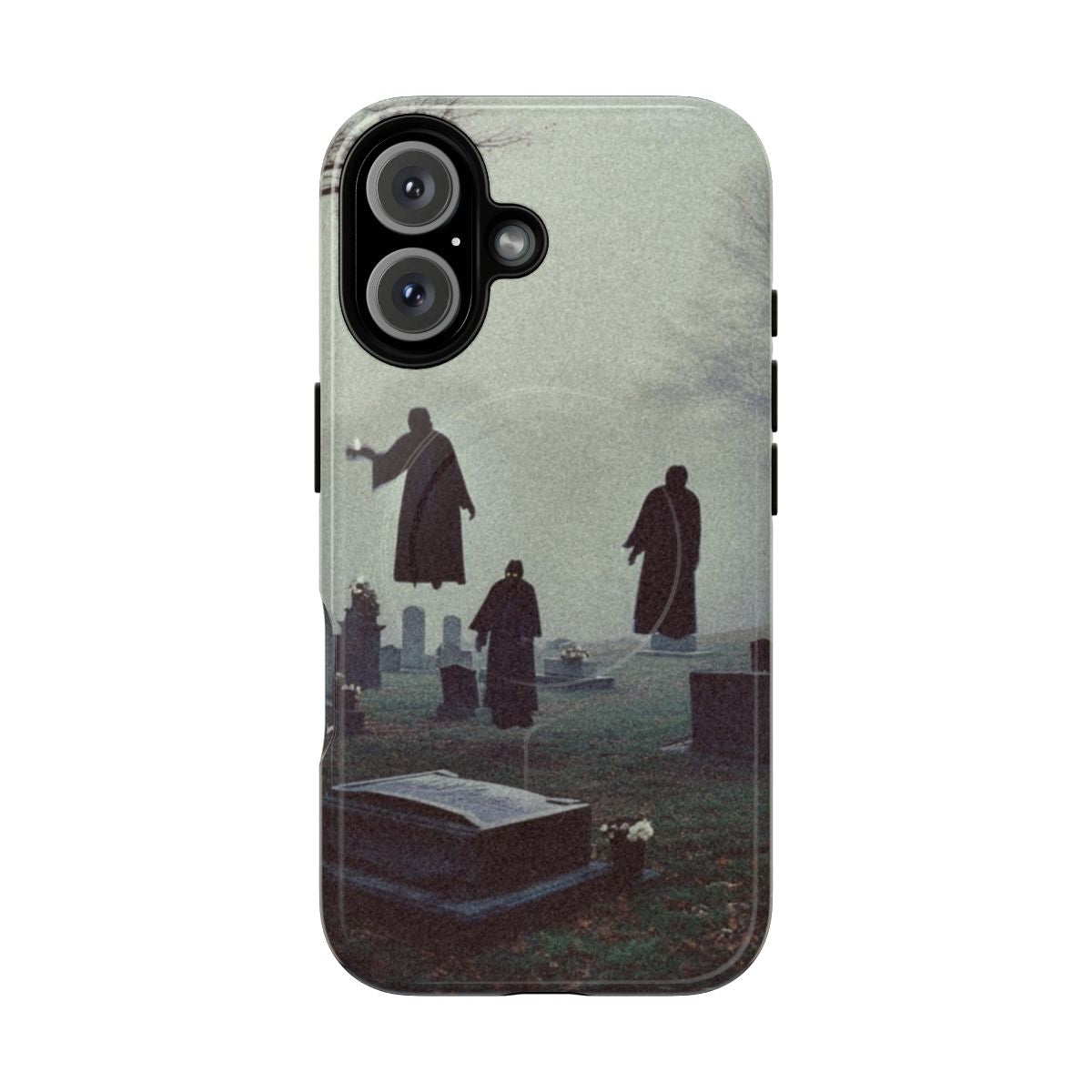 A dark and spooky phone case with occult and witchy design elements