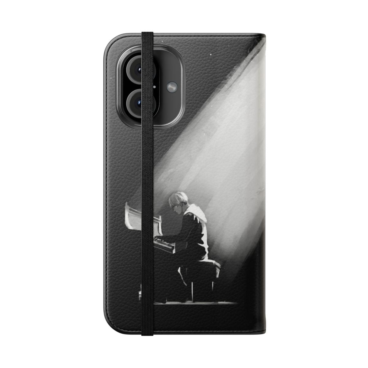 Image of a flip cover phone case featuring the text "AgustD | Interlude ; Dream, Reality" - Folded Front