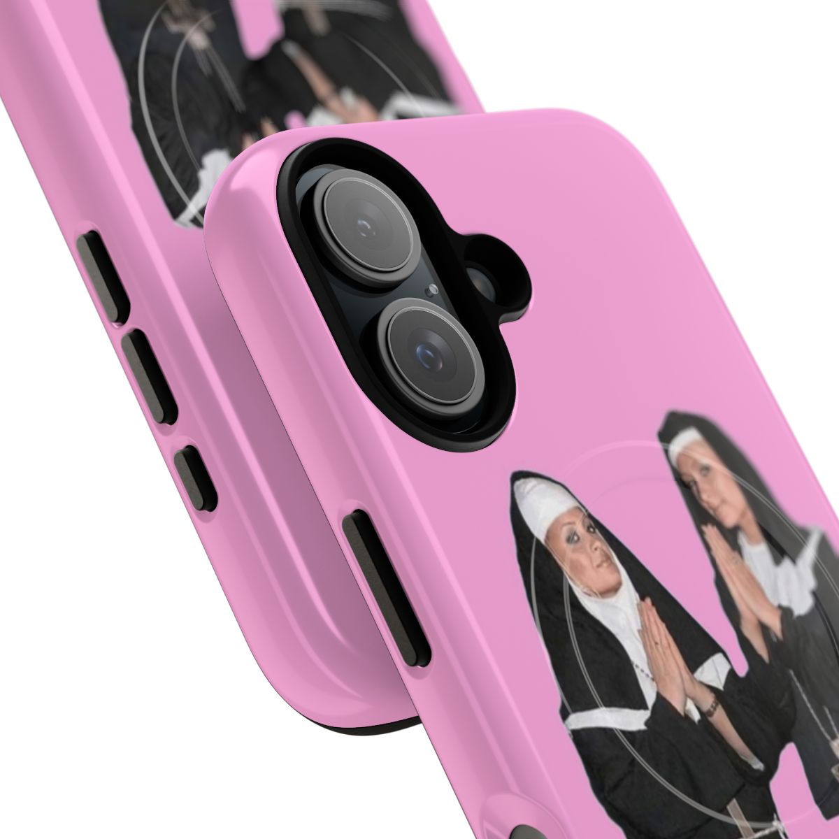 Magnetic tough phone case featuring paris hilton and nicole richie as nuns - Detail