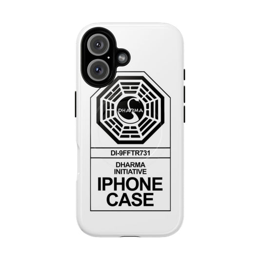 Tough magnetic phone case with Dharma Initiative logo for Lost TV show fans