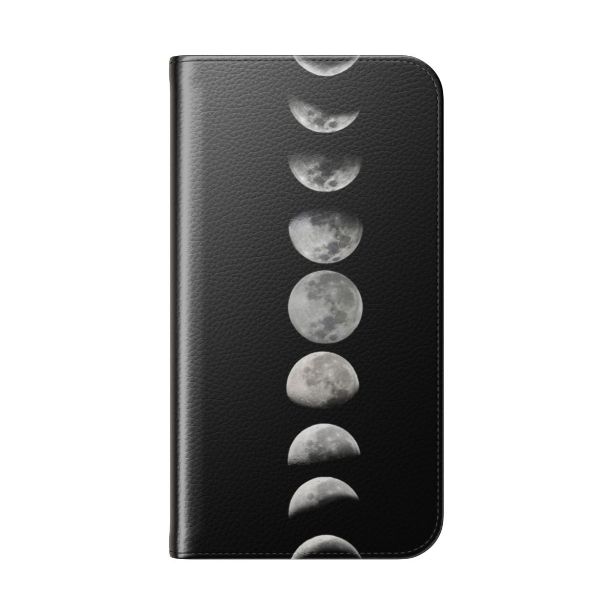 Vibrant moon phases design on a flip phone case cover - Folded Back