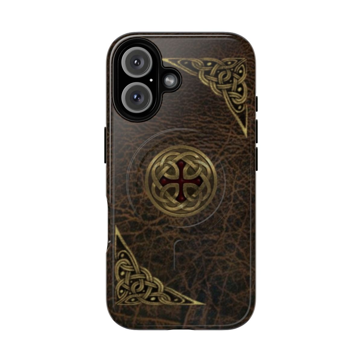 Celtic leather magnetic tough phone case