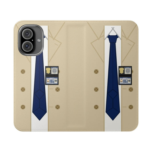 Supernatural Castiel Flip Phone Case with Trench Coat Design