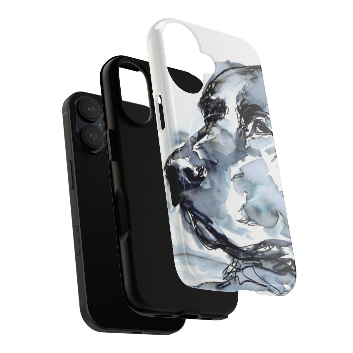 Watercolor sketch of a Labrador Retriever dog on a magnetic tough phone case - Layers