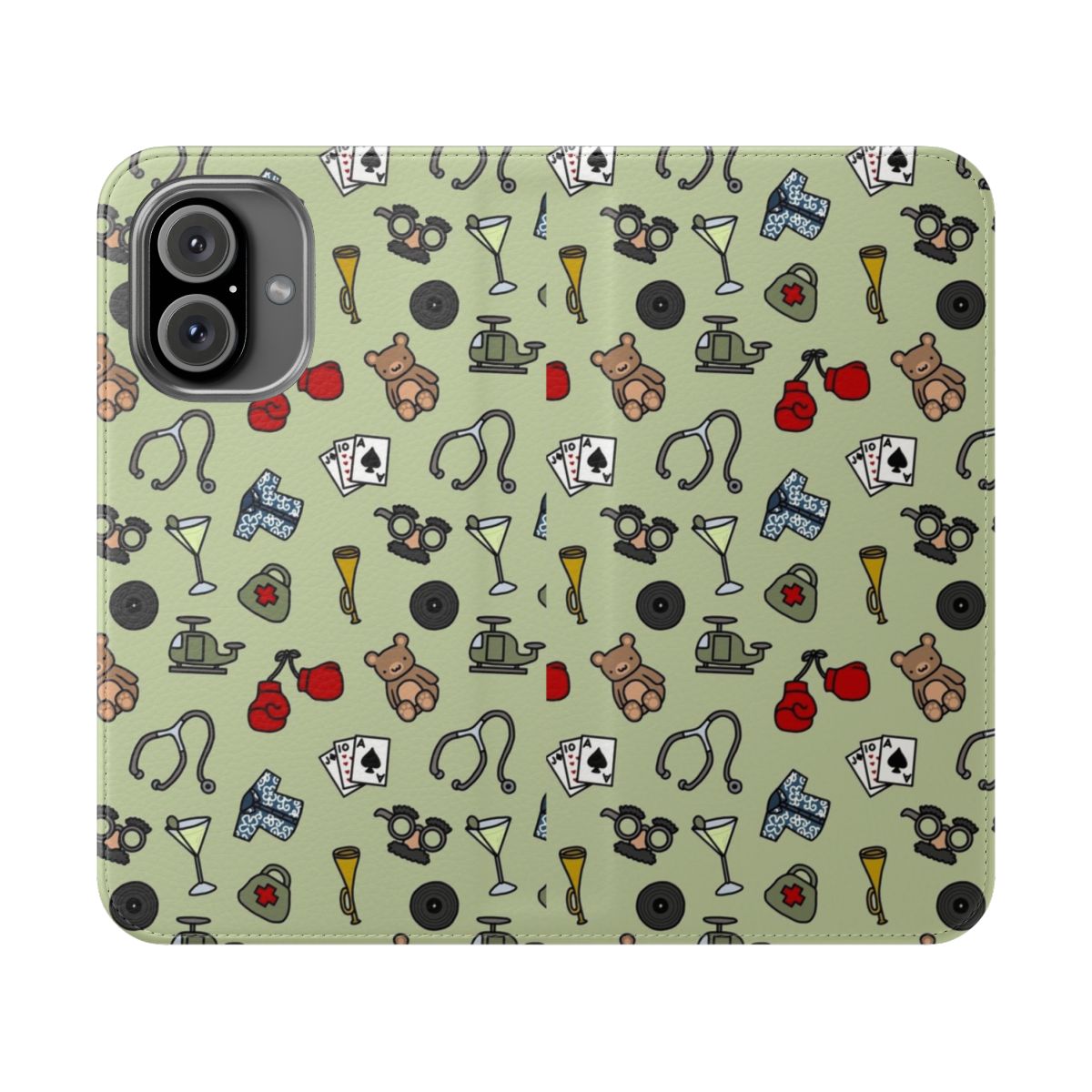 Vintage-inspired MASH TV show phone case with a military medical theme