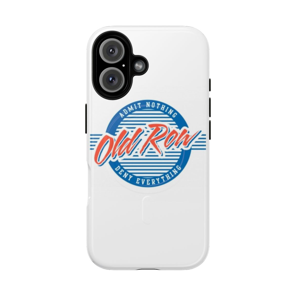 Magnetic phone case with a tough, rugged design for college students and Greek life