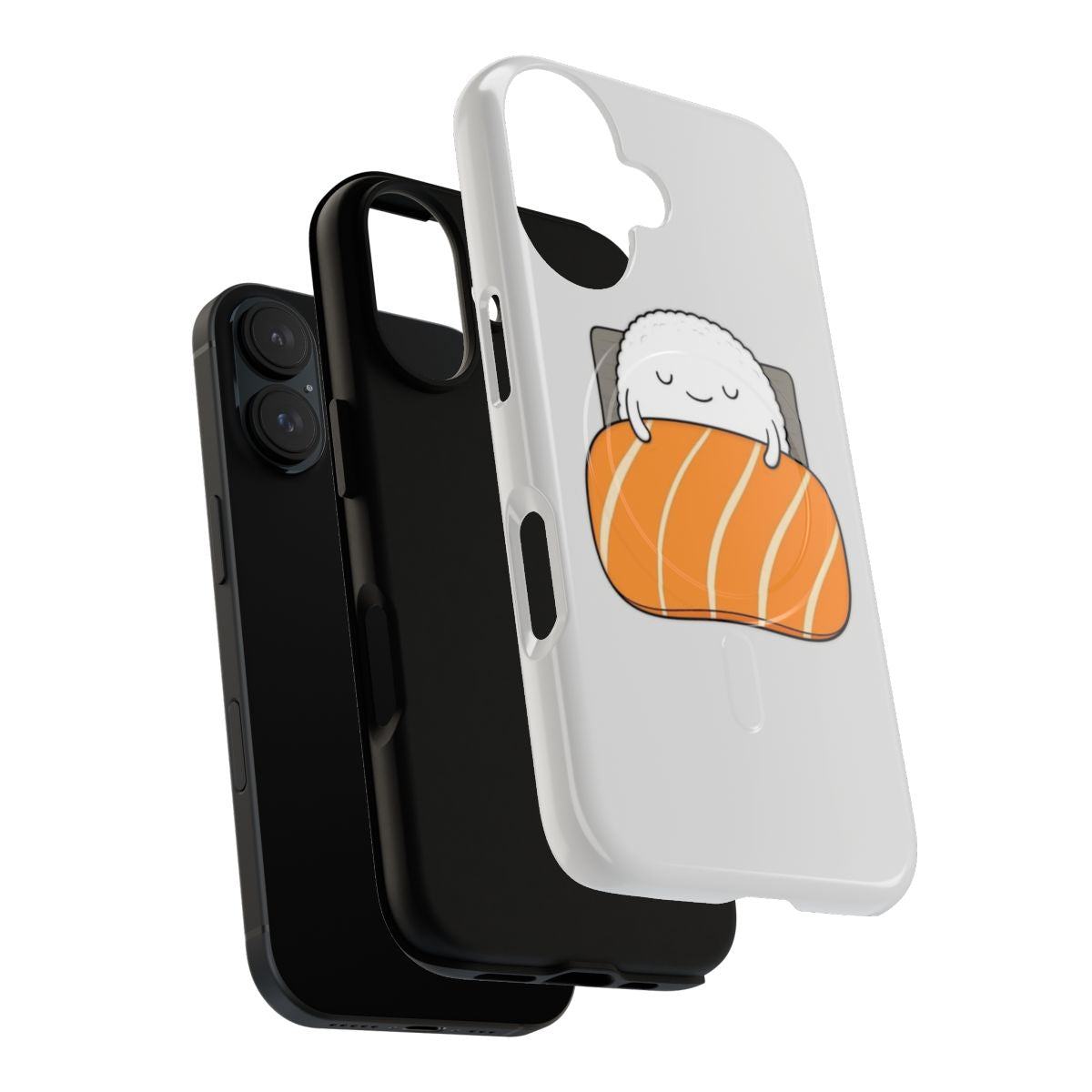 Sleepy sushi nigiri rice ball design on a durable phone case - Layers