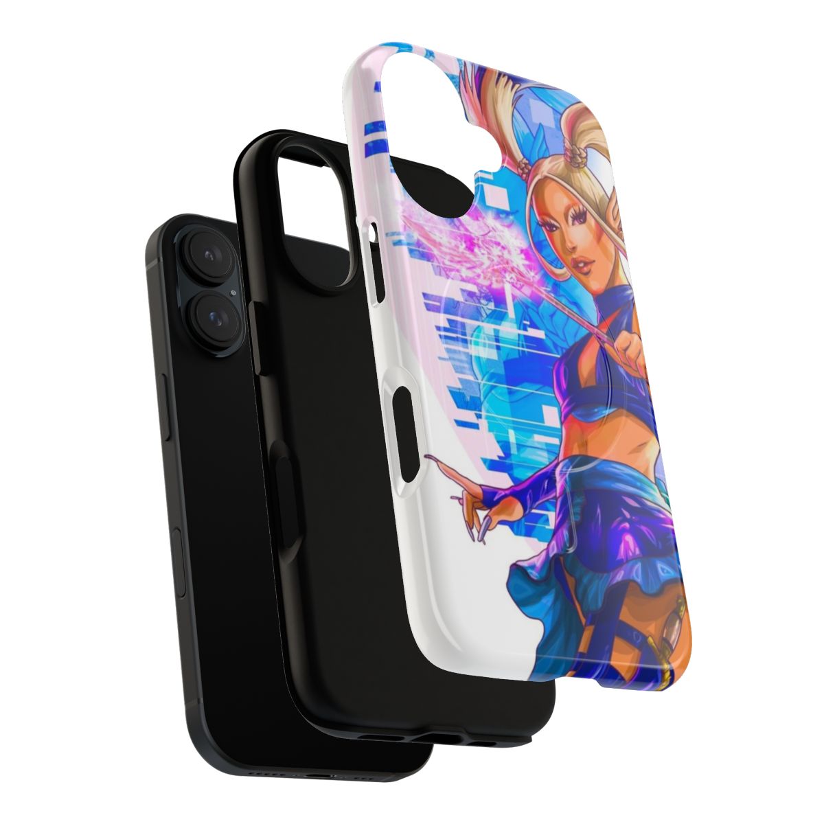 Pabllo Vittar-themed cyberpunk phone case with Mode Turbo artwork - Layers