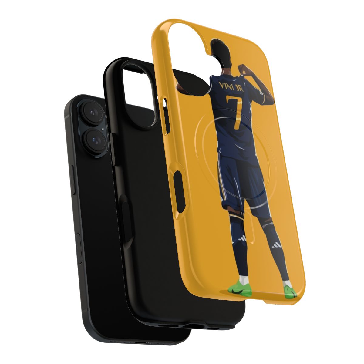 Personalized magnetic tough phone case featuring Vinicius Junior - Layers