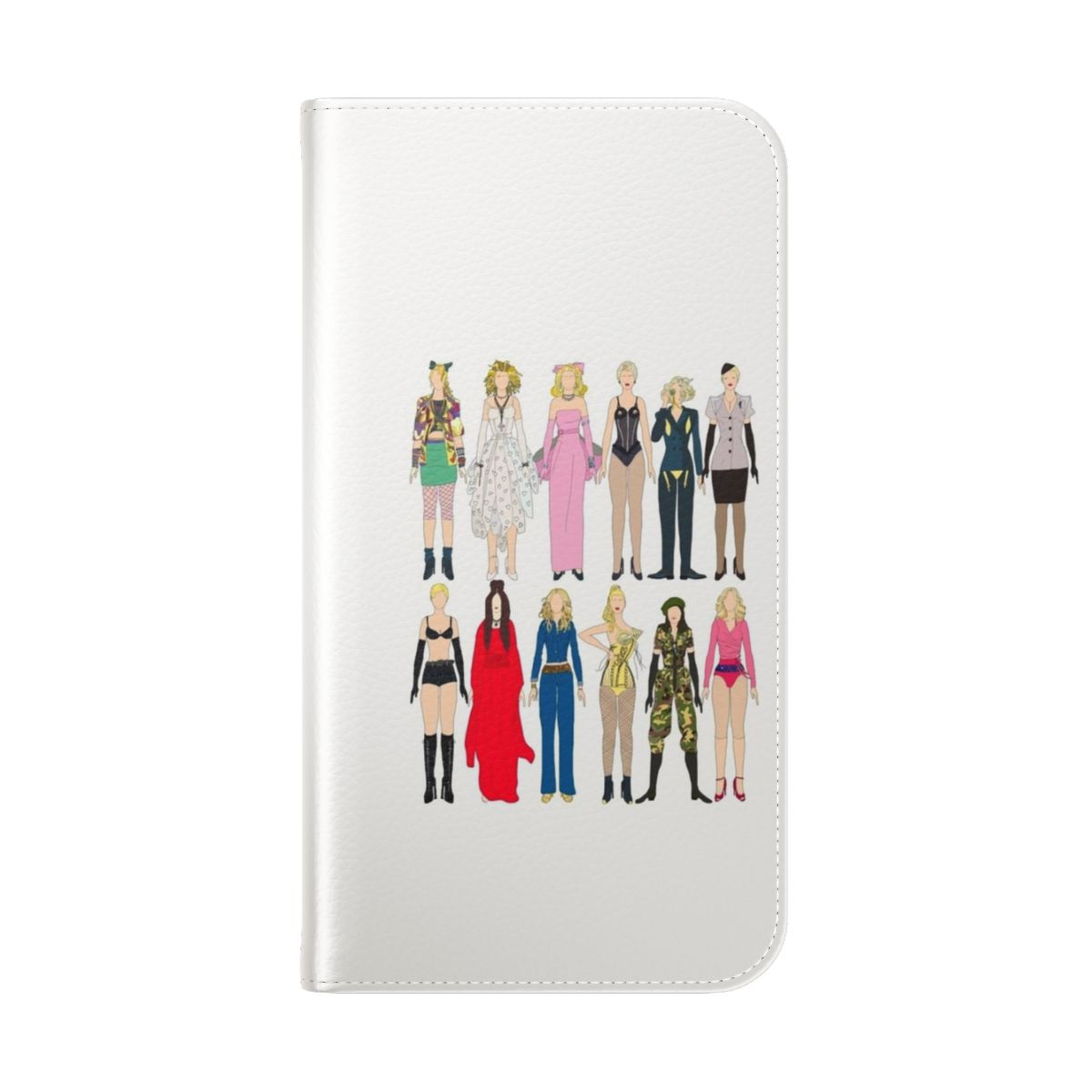 Stylish phone case with feminist and Madonna artwork - Folded Back