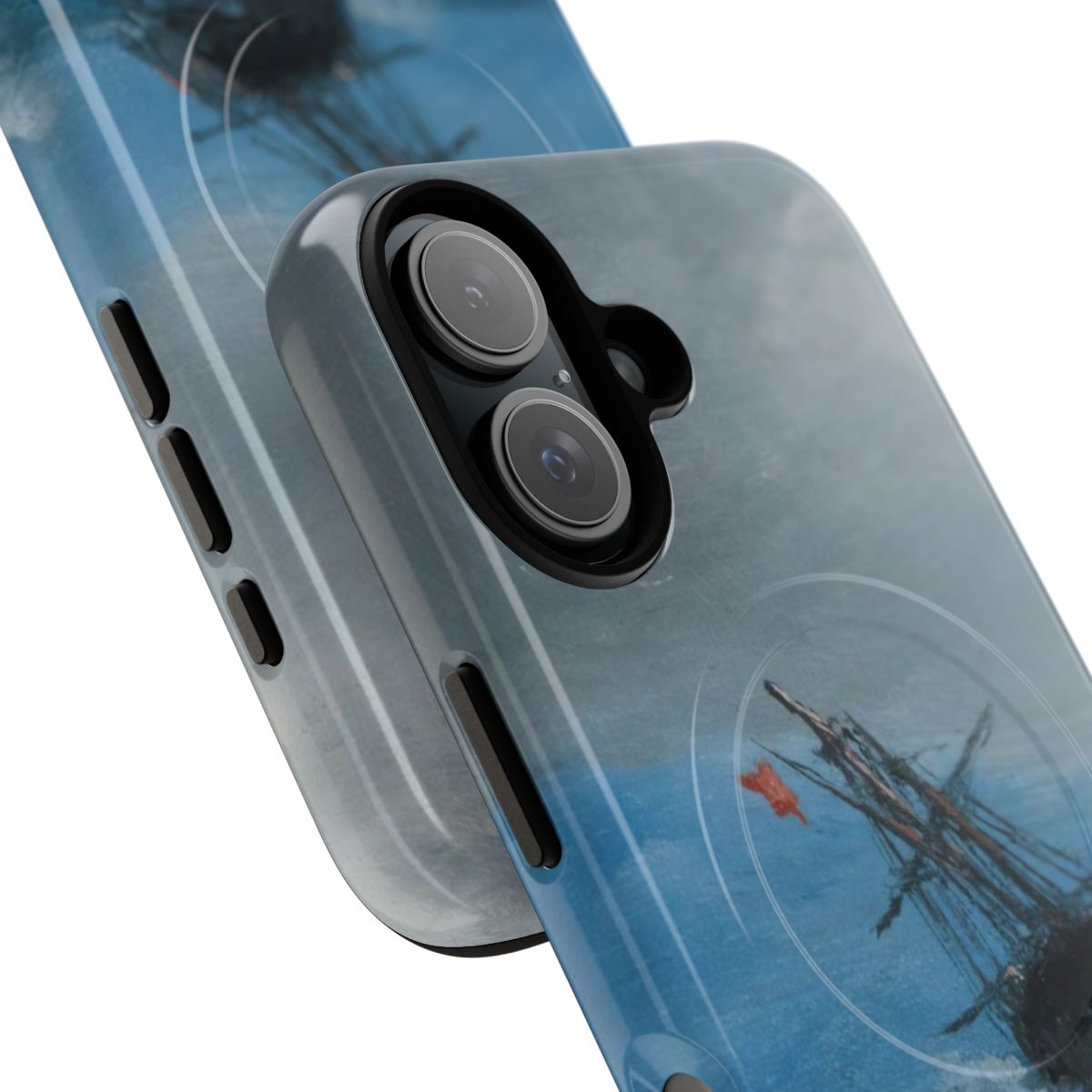 "Gathering Storm" impressionist phone case inspired by the paintings of Ivan Aivazovsky - Detail