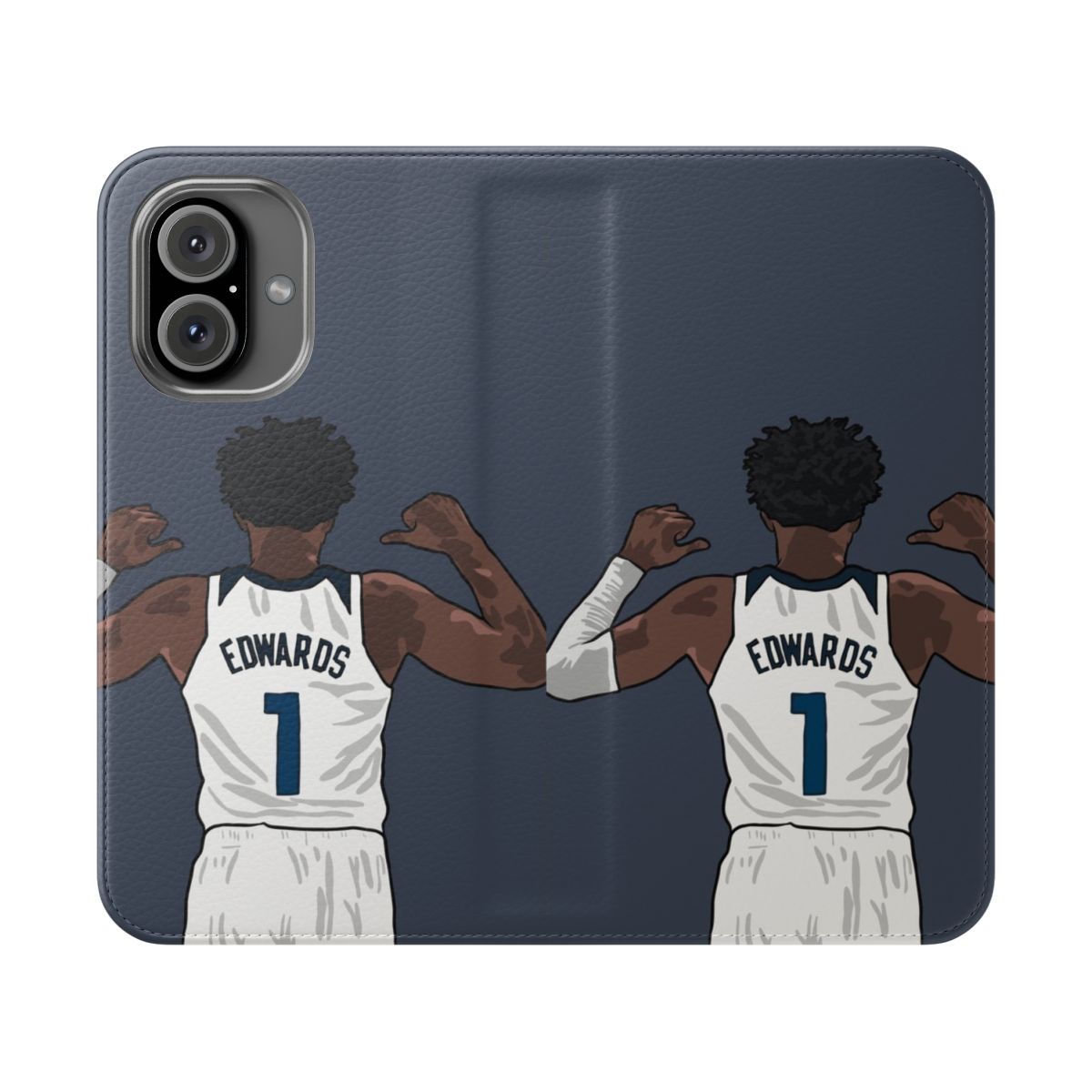 Basketball-themed phone case featuring Anthony Edwards, star player of the Minnesota Timberwolves