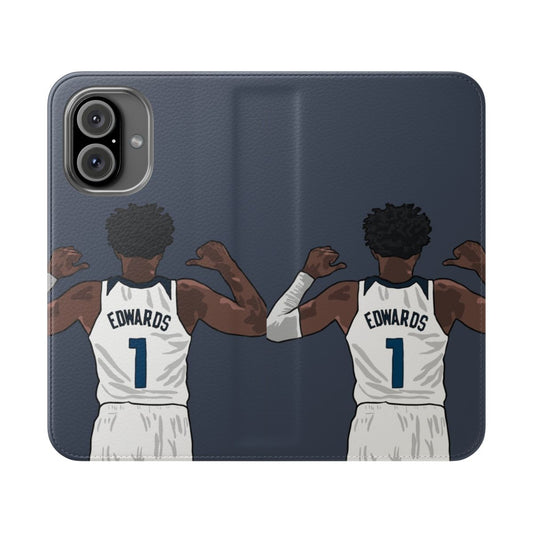 Basketball-themed phone case featuring Anthony Edwards, star player of the Minnesota Timberwolves