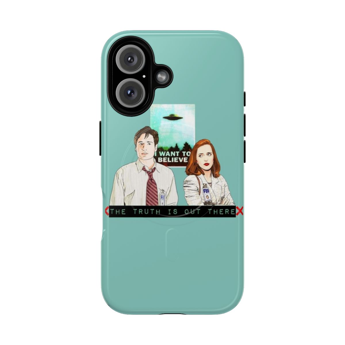 Stylish phone case featuring the iconic "The Truth Is Out There" design from The X-Files TV series.