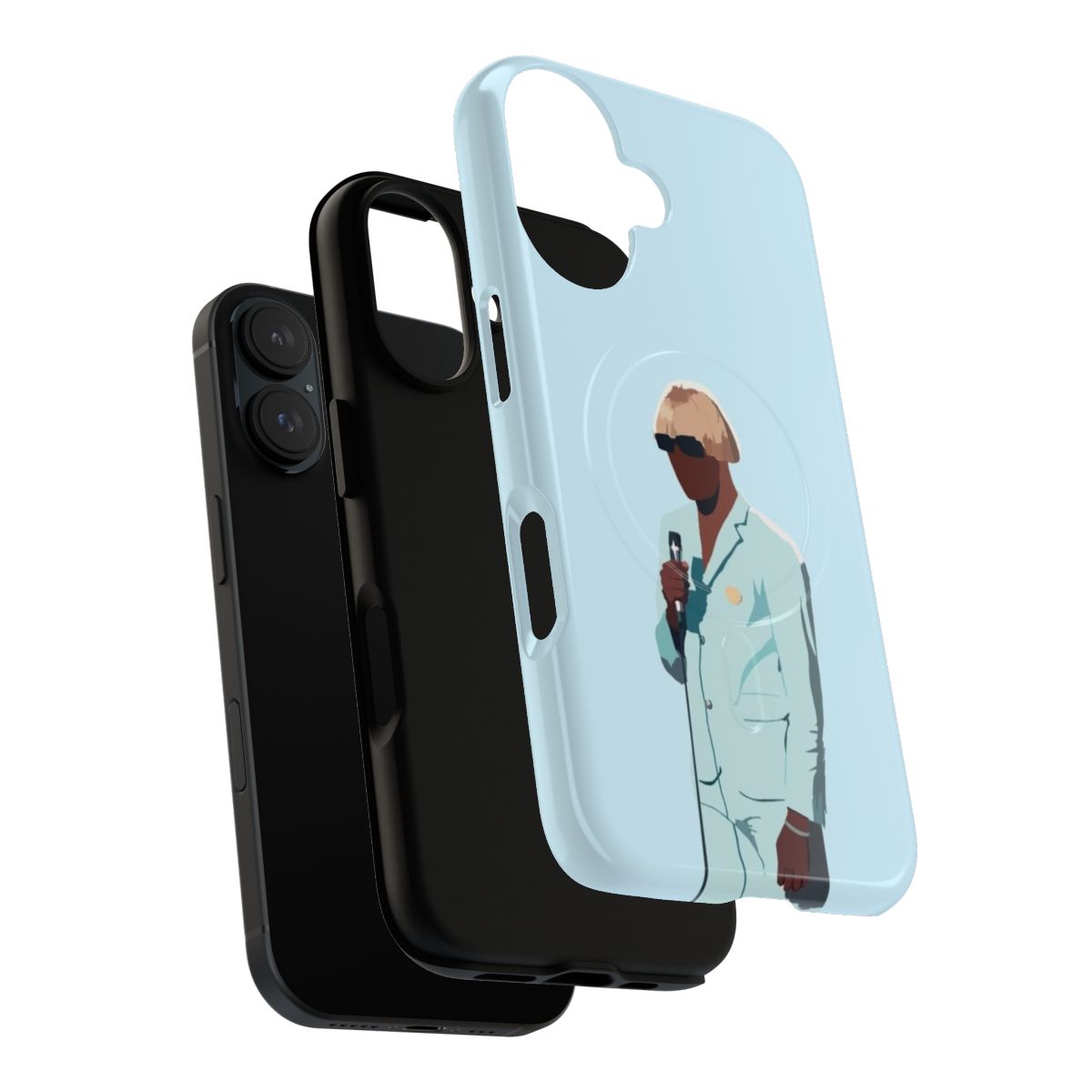 Tyler the Creator inspired magnetic tough phone case for iPhone and Android - Layers