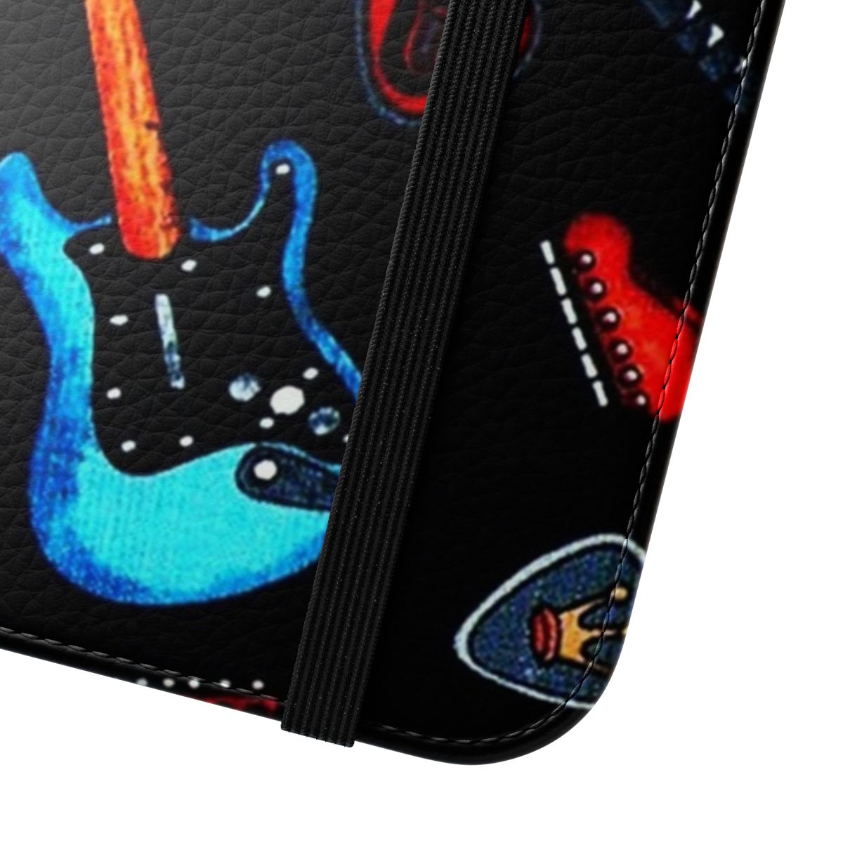 Colorful electric guitar pattern phone case cover - Close Up