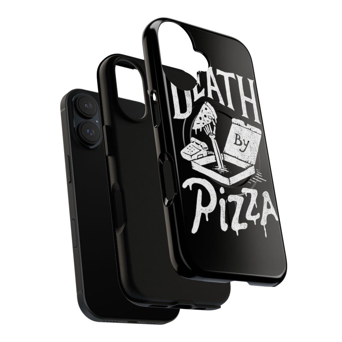 Magnetic tough phone case with bold pizza and typography design - Layers