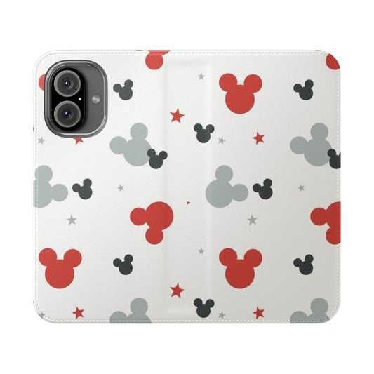 Flip phone case with Mickey Mouse pattern design