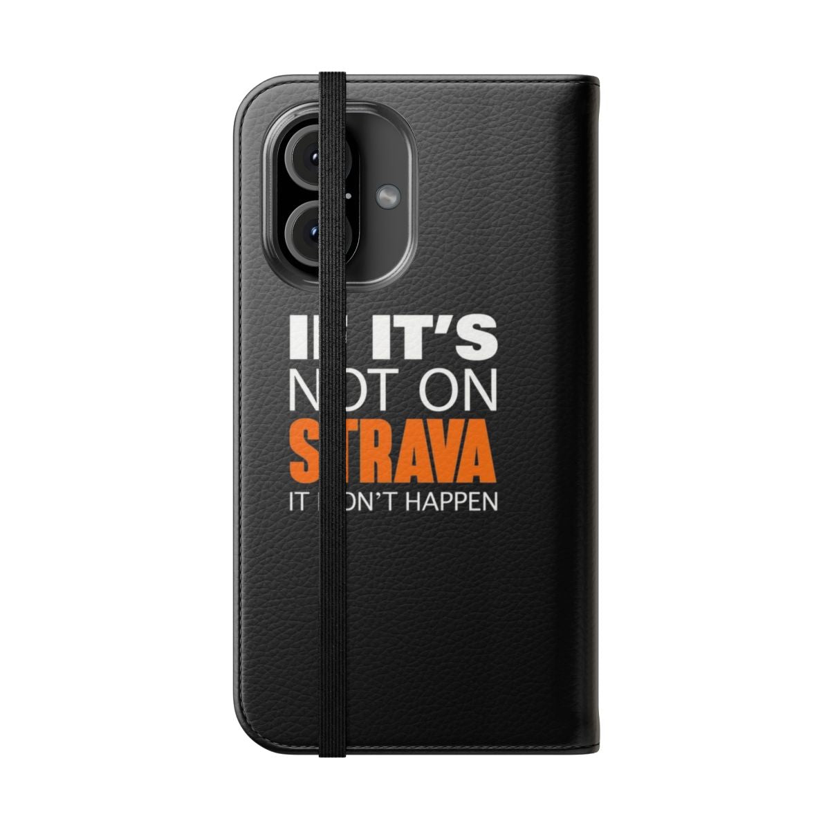 Strava Cycling Gear Flip Phone Case for Bike Lovers - Funny MTB Design - Folded Front