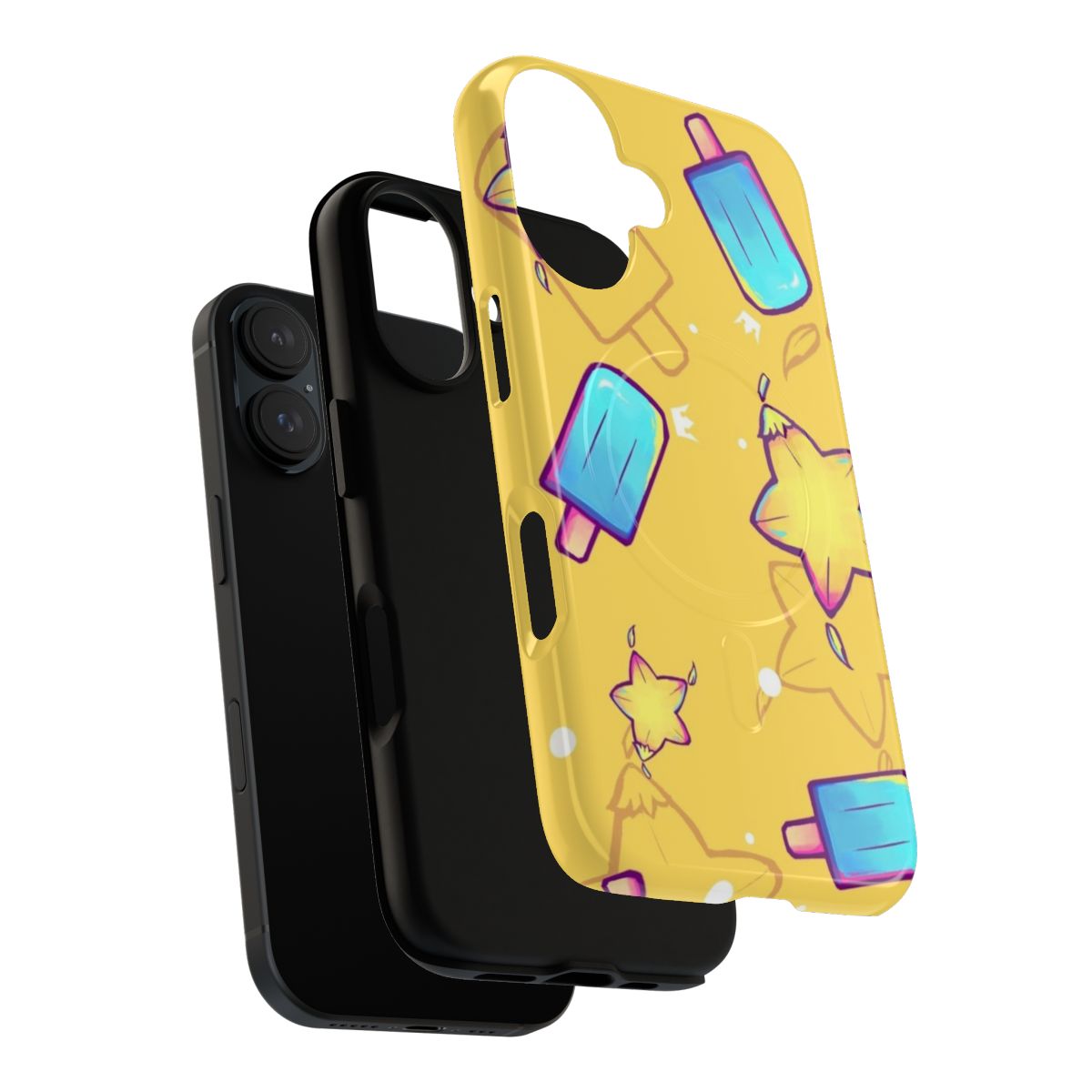 Kingdom Hearts-themed phone case with a sea salt ice cream and paopu fruit pattern - Layers