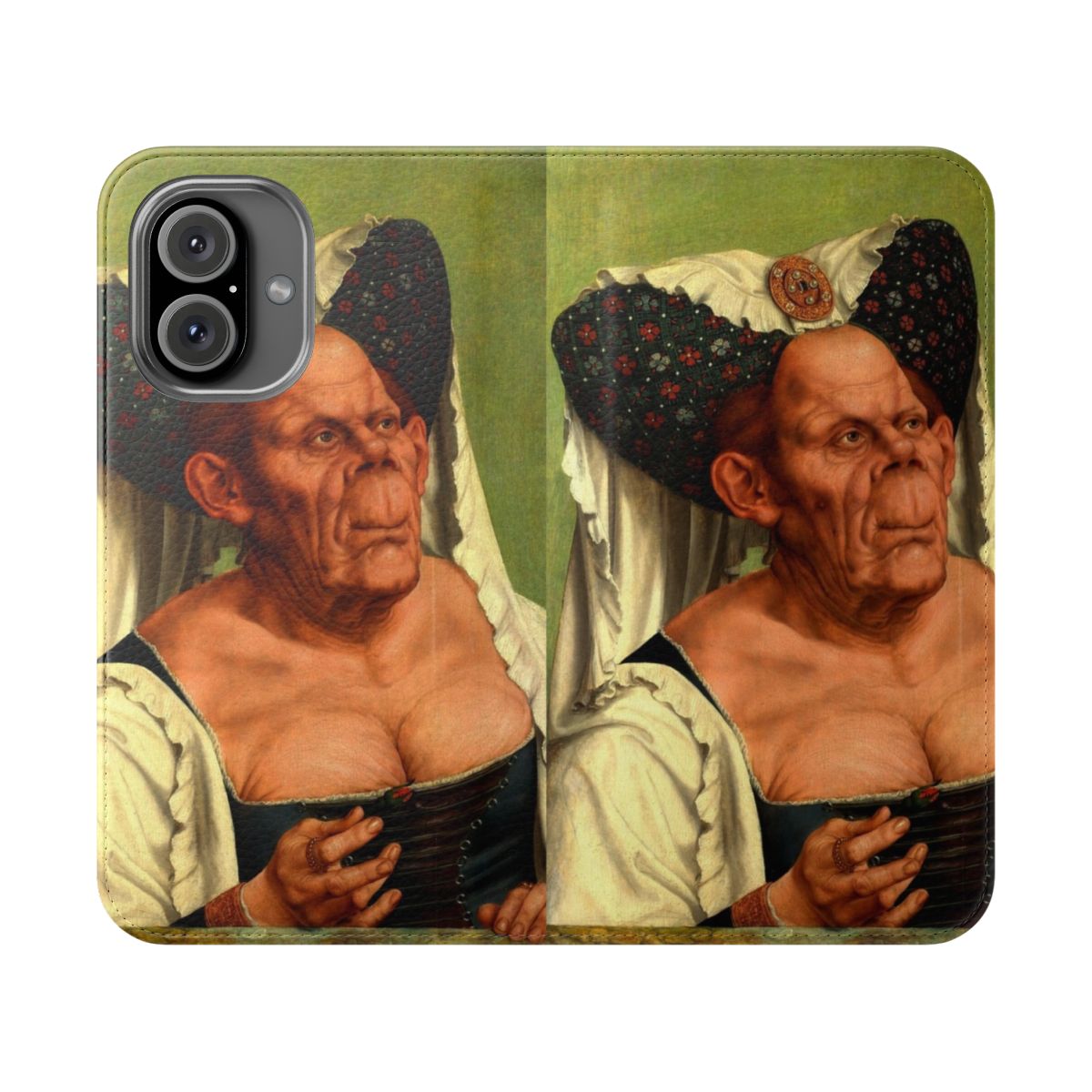 Vintage Duchess Portrait Flip Phone Case Featuring a Renaissance Art Painting