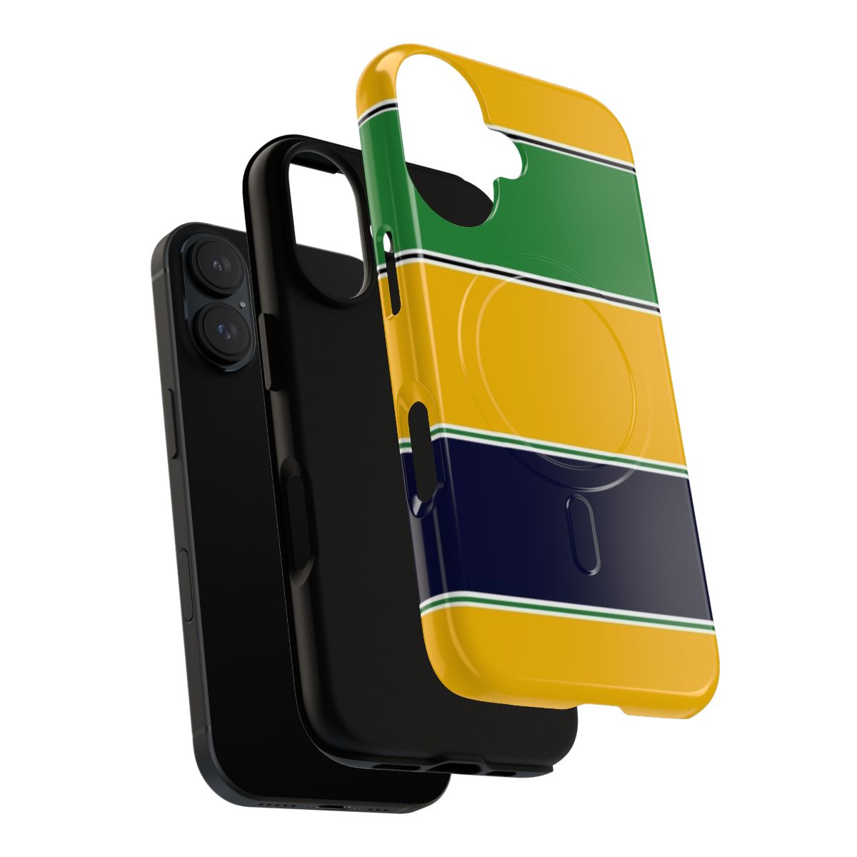 Ayrton Senna-inspired magnetic tough phone case with color scheme design - Layers