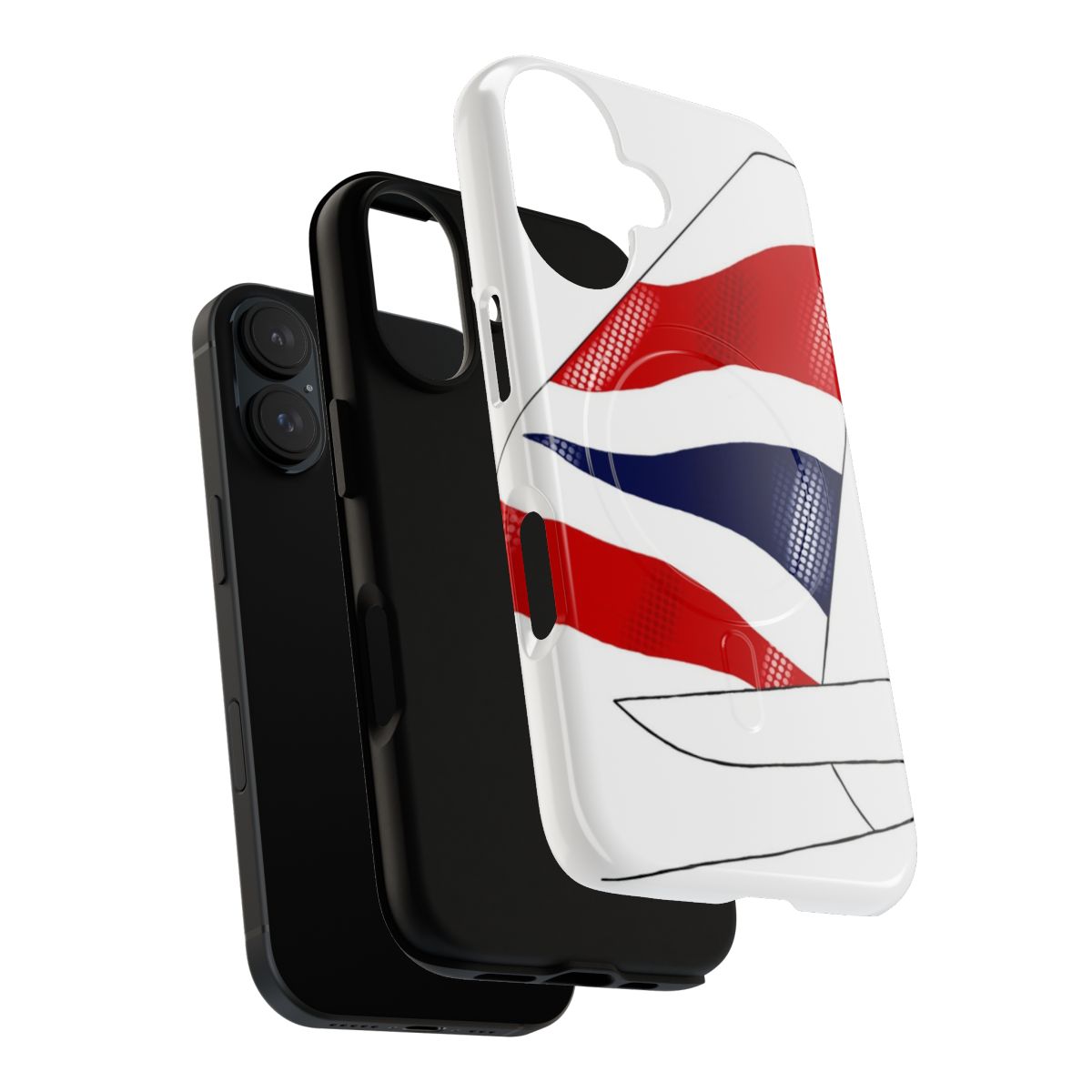 Stylish phone case featuring a British aircraft design with a union flag livery - Layers