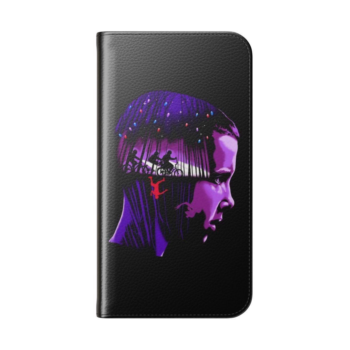 Stranger Things Eleven Themed Flip Phone Case Design - Folded Back