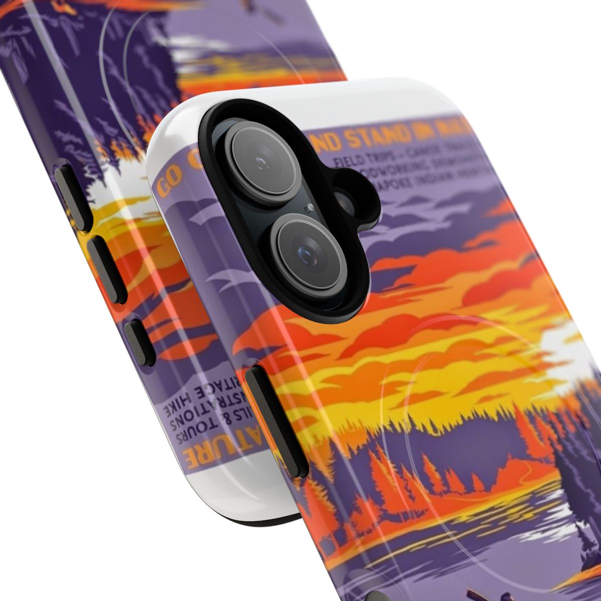 Pawnee National Park themed magnetic tough phone case - Detail