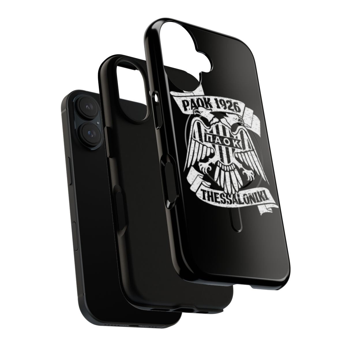 Durable magnetic phone case featuring the PAOK football club logo - Layers