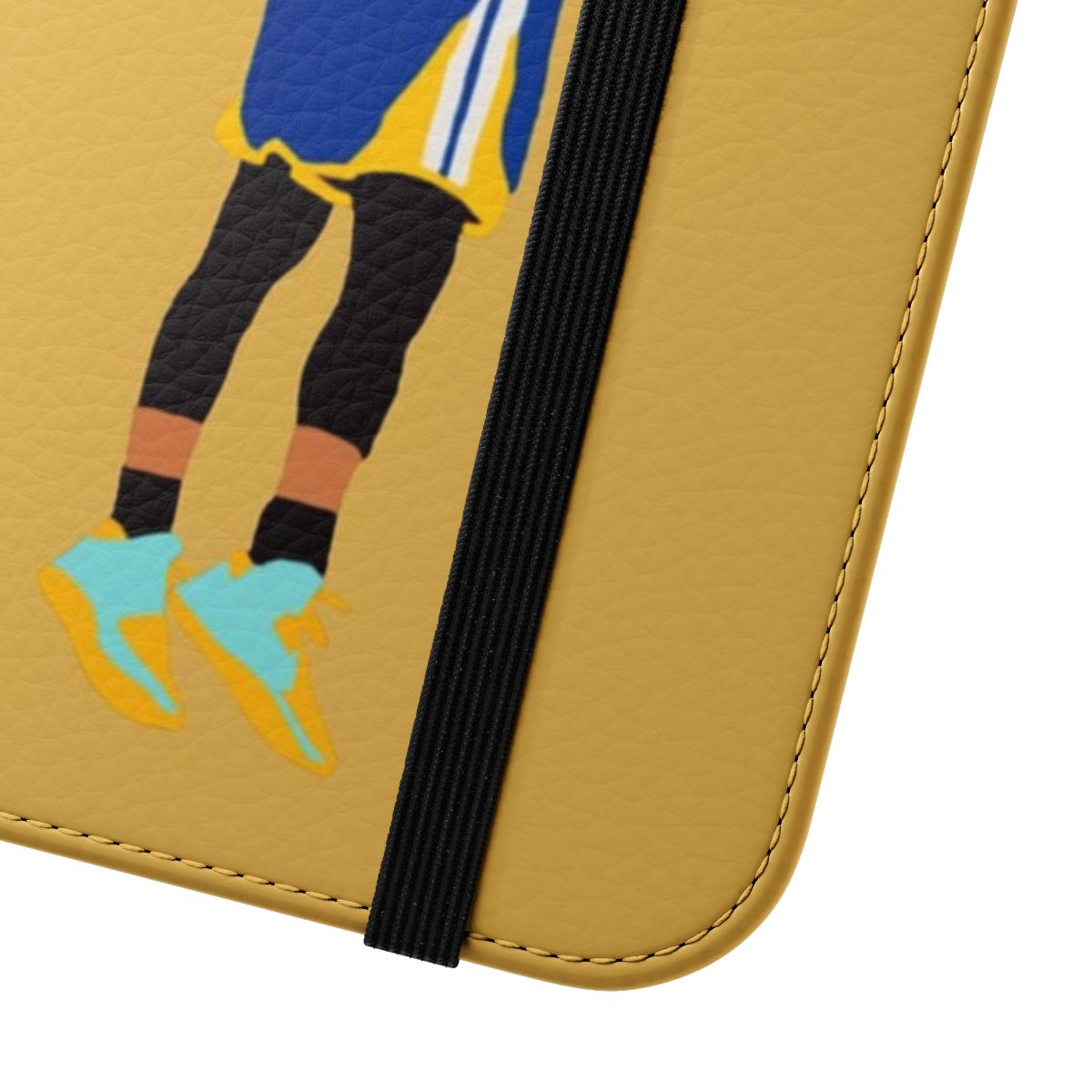 Basketball-themed phone case featuring a graphic of Stephen Curry's signature jumpshot - Close Up