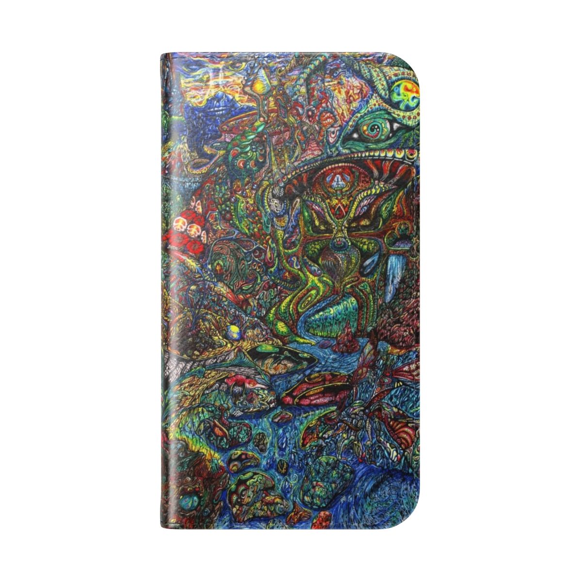 Colorful psychedelic surreal trippy phone case cover - Folded Back