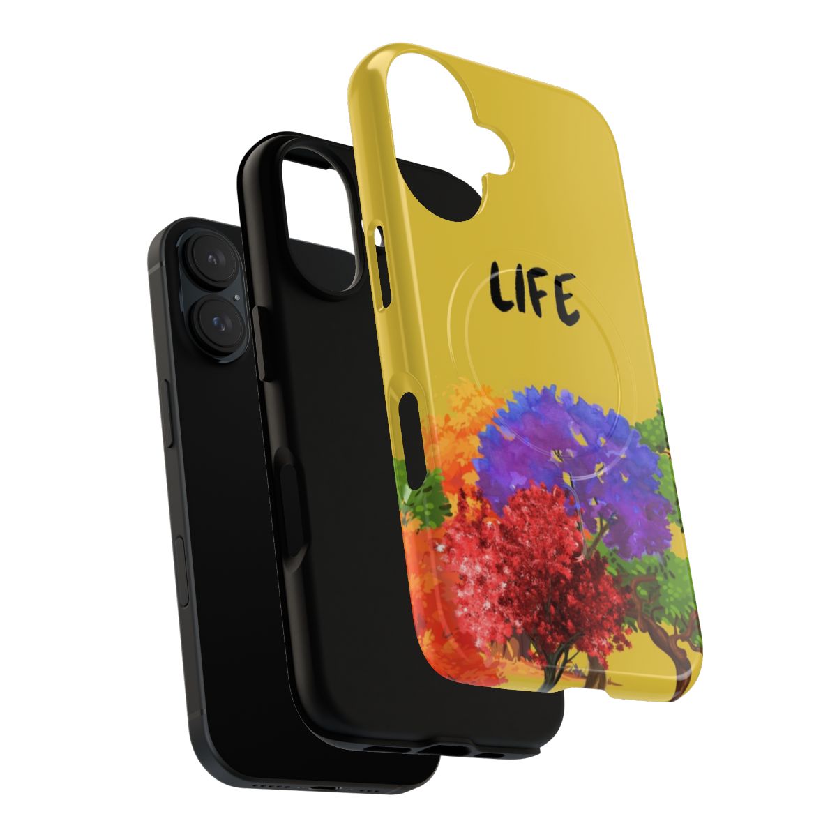 Artistic phone case with nature-inspired designs for protection and style - Layers