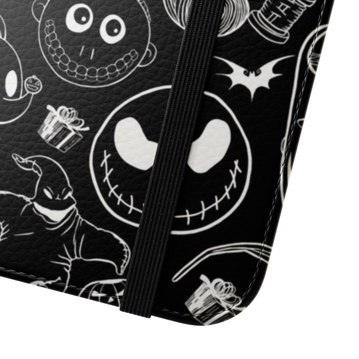 Nightmare Before Christmas inspired phone case cover with Jack, Sally, and other characters - Close Up