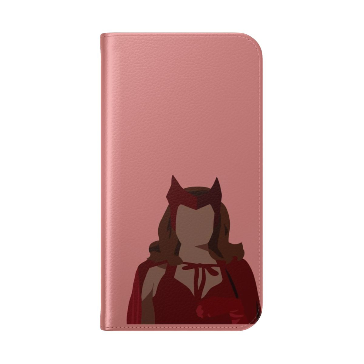 Retro-style phone case featuring the Scarlet Witch character, Elizabeth Olsen - Folded Back