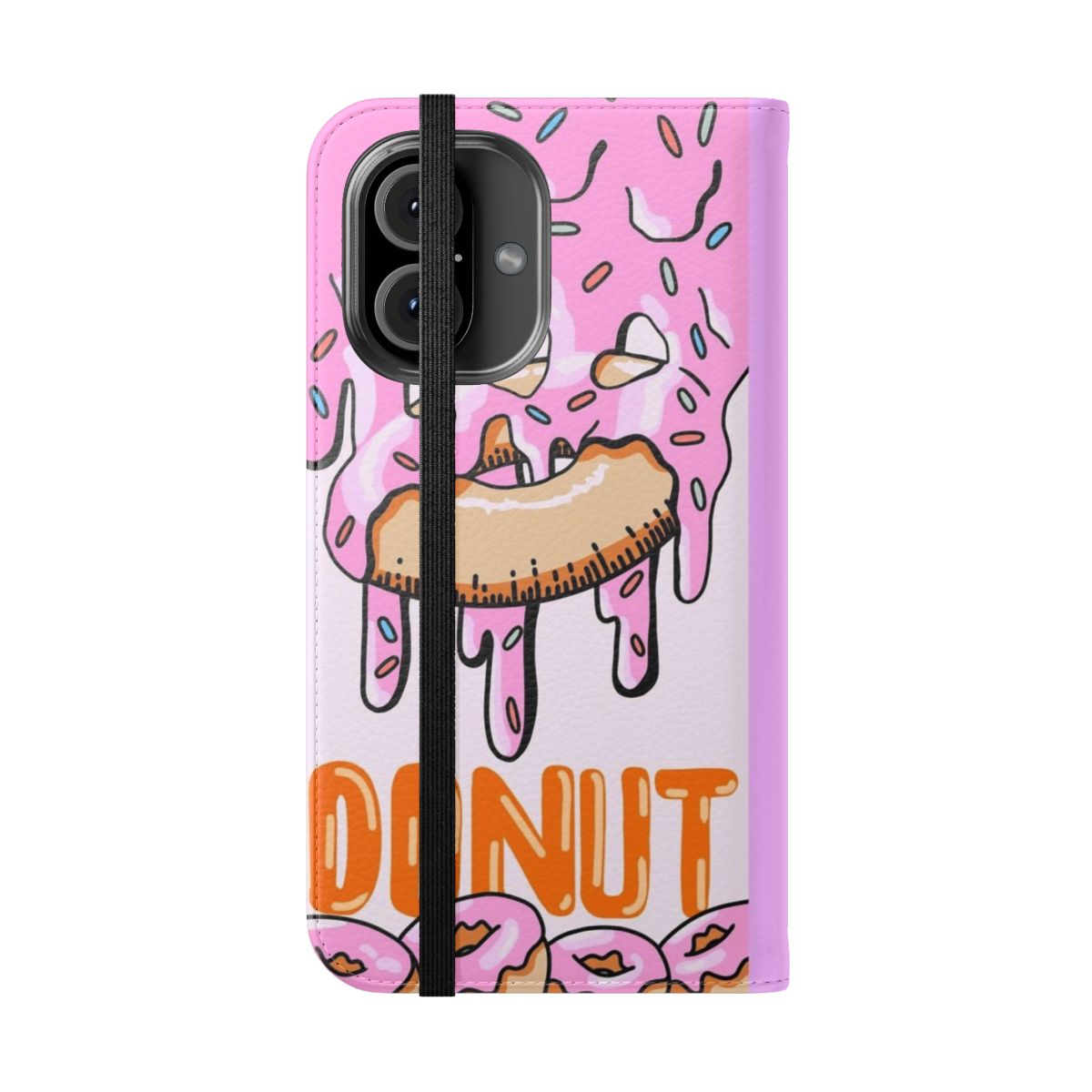 Charli Damelio inspired donut flip phone case - Folded Front