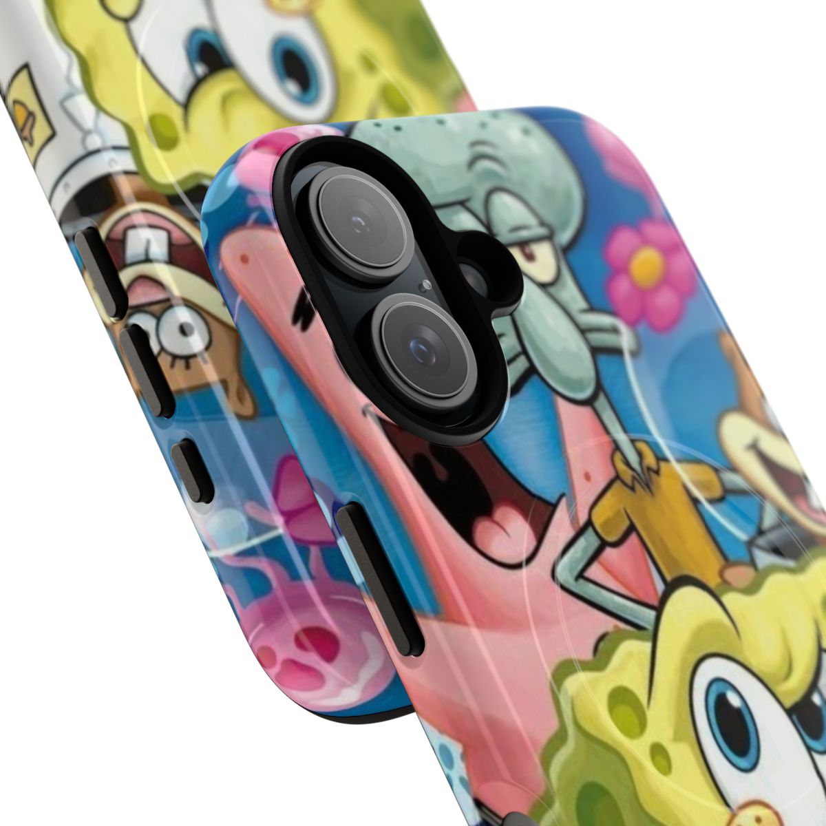 Spongebob Squarepants-themed protective phone case with magnetic and tough features - Detail