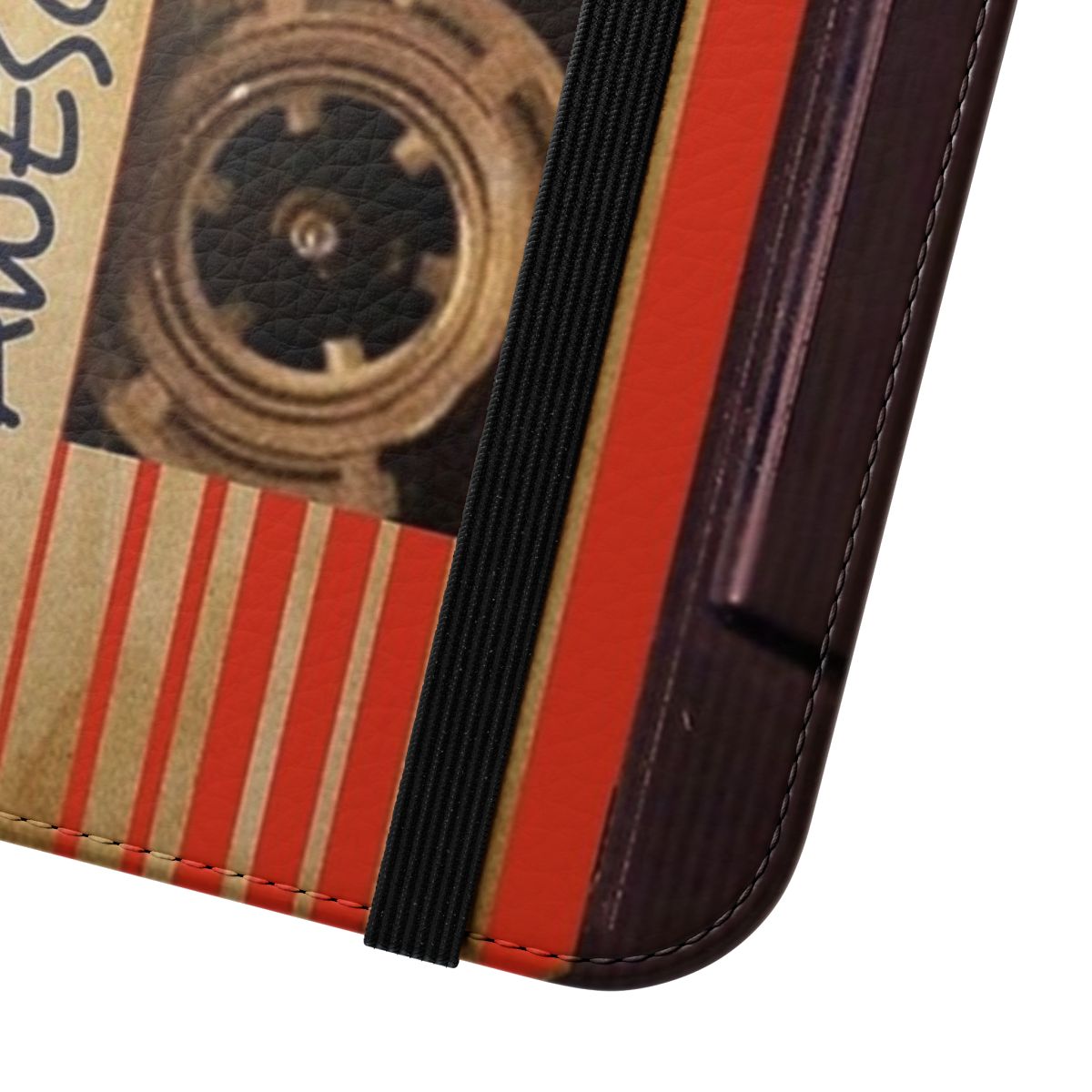 Retro vintage 80s phone case featuring the "Awesome Mix Vol 1" design - Close Up