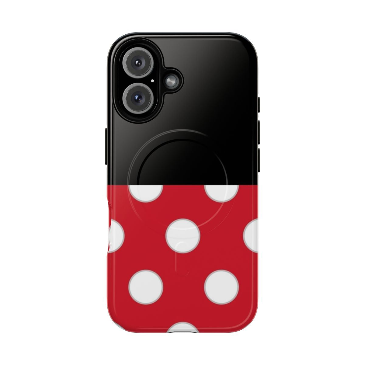 A durable phone case with a Minnie Mouse-inspired design